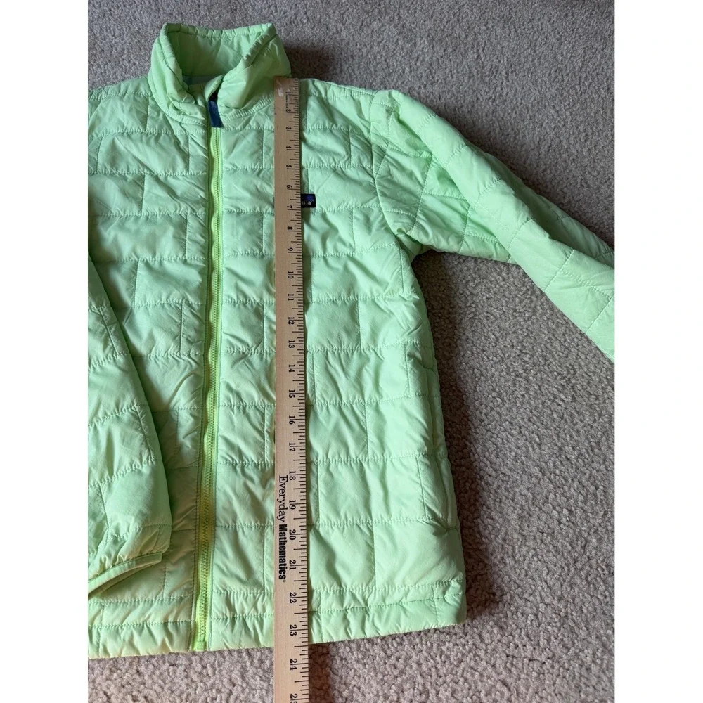 Patagonia Kids' Jacket Nano Puff Brick Quilt Neon Green XL 14